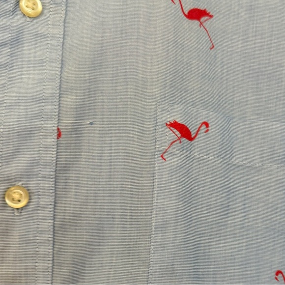 Chaps Flamingo Button-Down Shirt - Picture 4 of 8